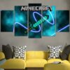4222020-CVdraft07 Minecraft Logo Sword 5 pièces Peinture sur Toile Impression sur Toile Toile Art