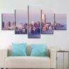 4222020-CV-44 City In The Sky Cloud 5 pièces Peinture sur Toile Impression sur Toile Toile Art