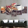 4222020-CVdraft25 Coffee Bean Cup 5 pièces Peinture sur Toile Impression sur Toile Toile Art