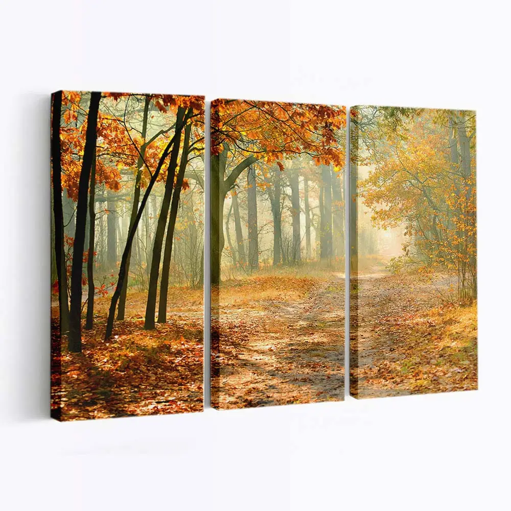 Echter Verwunschener Herbstwald Leinwandbild