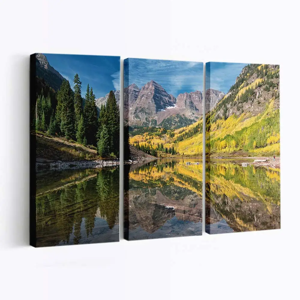 Espen Am Maroon Lake In Colorado Leinwandbild
