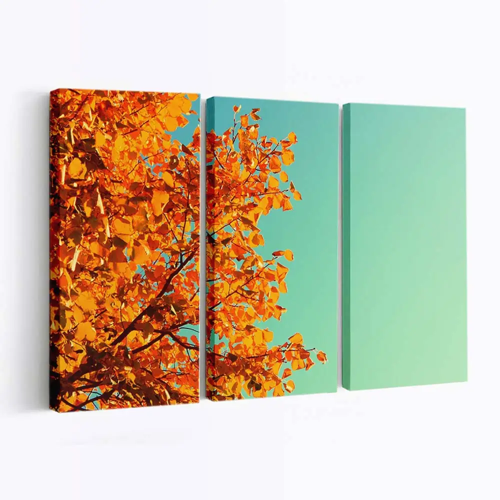 Herbststimmung Im Retro-Stil Leinwandbild