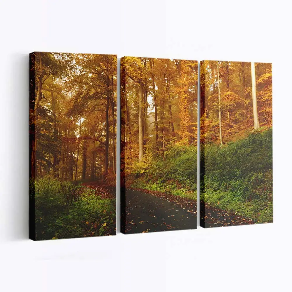 Jahreszeitenwechsel In Den Herbst Leinwandbild