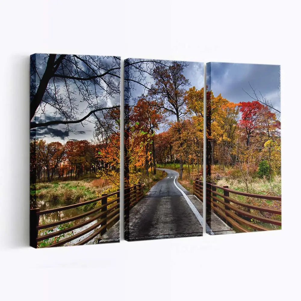 Klassische Herbstlandschaft Leinwandbild
