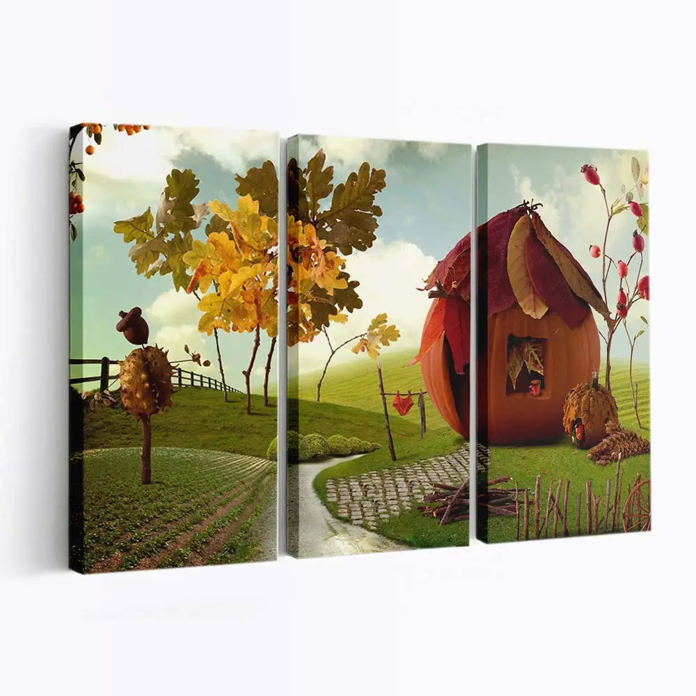 Kleine Herbstliche Naturlandschaft Leinwandbild