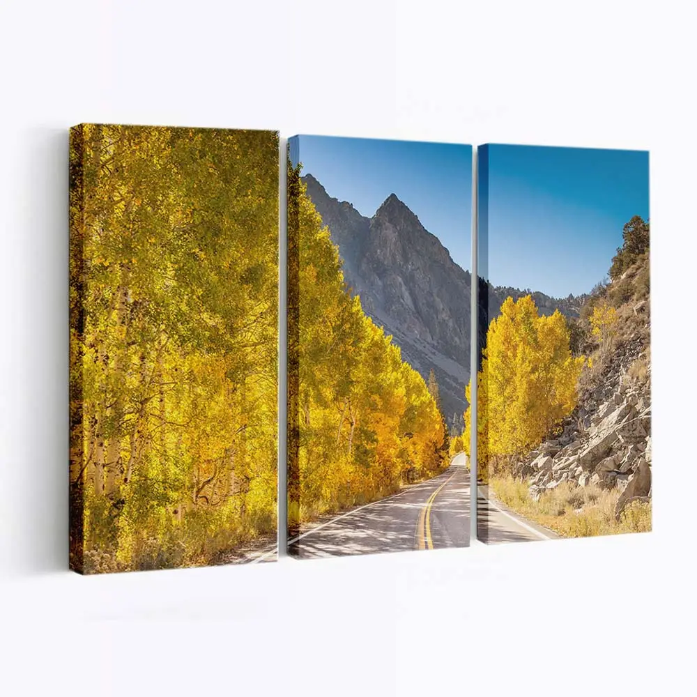 Kurvige Übergstrae Im Herbst Leinwandbild