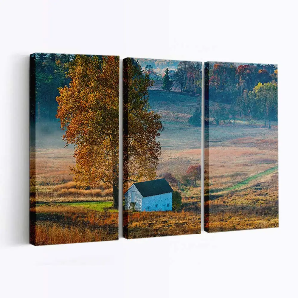 Malerische Herbstliche Landschaft Leinwandbild