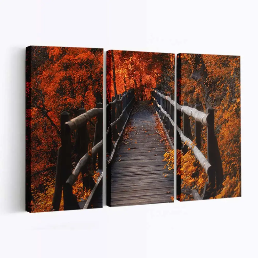 Malerischer Herbstwanderweg Leinwandbild