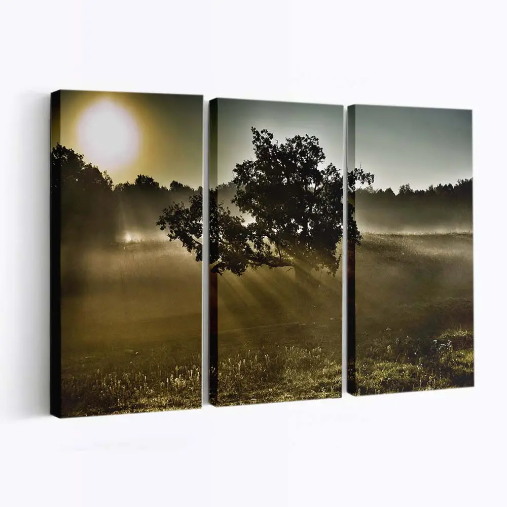 Märchenhafte Herbstbaumlandschaft Leinwandbild