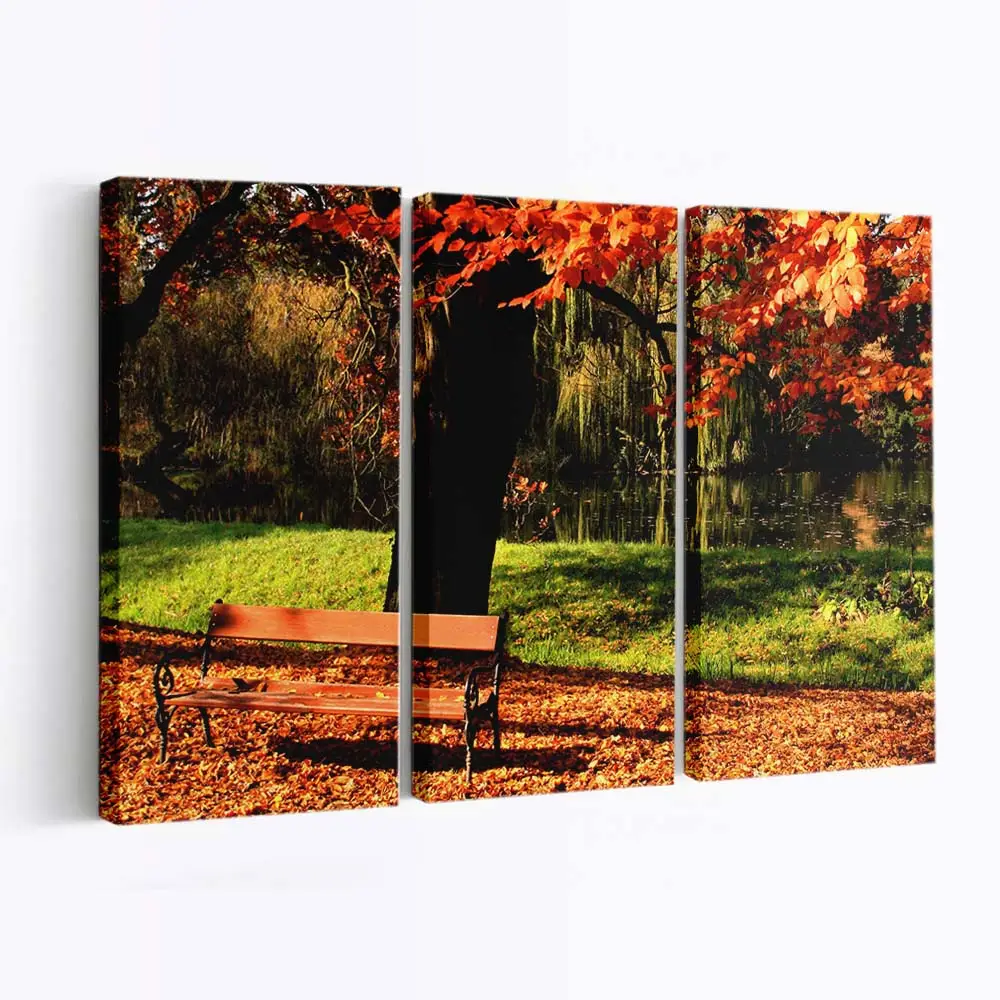Rostfarbene Herbstbltter Leinwandbild
