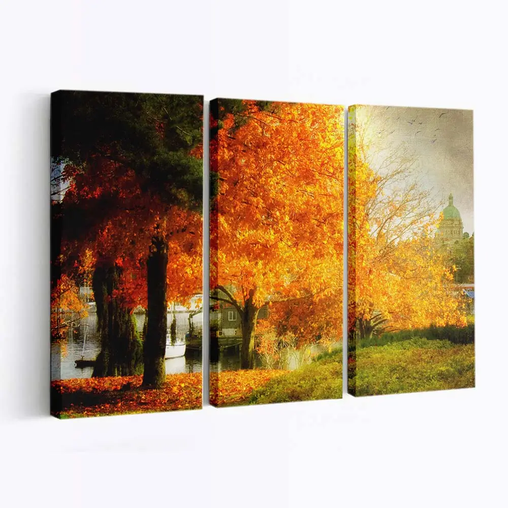 Verträumte Herbstlandschaft Leinwandbild