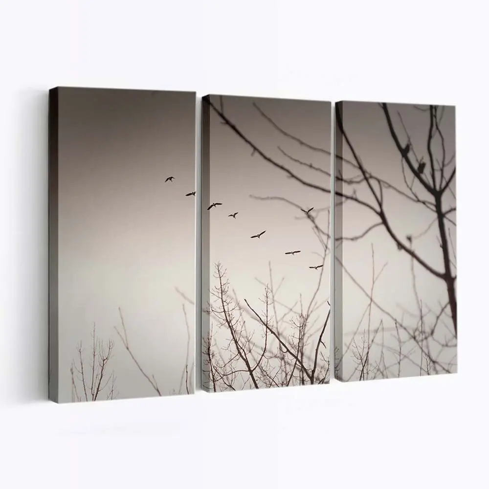 Vintage-gnse In Der Herbstnatur Leinwandbild