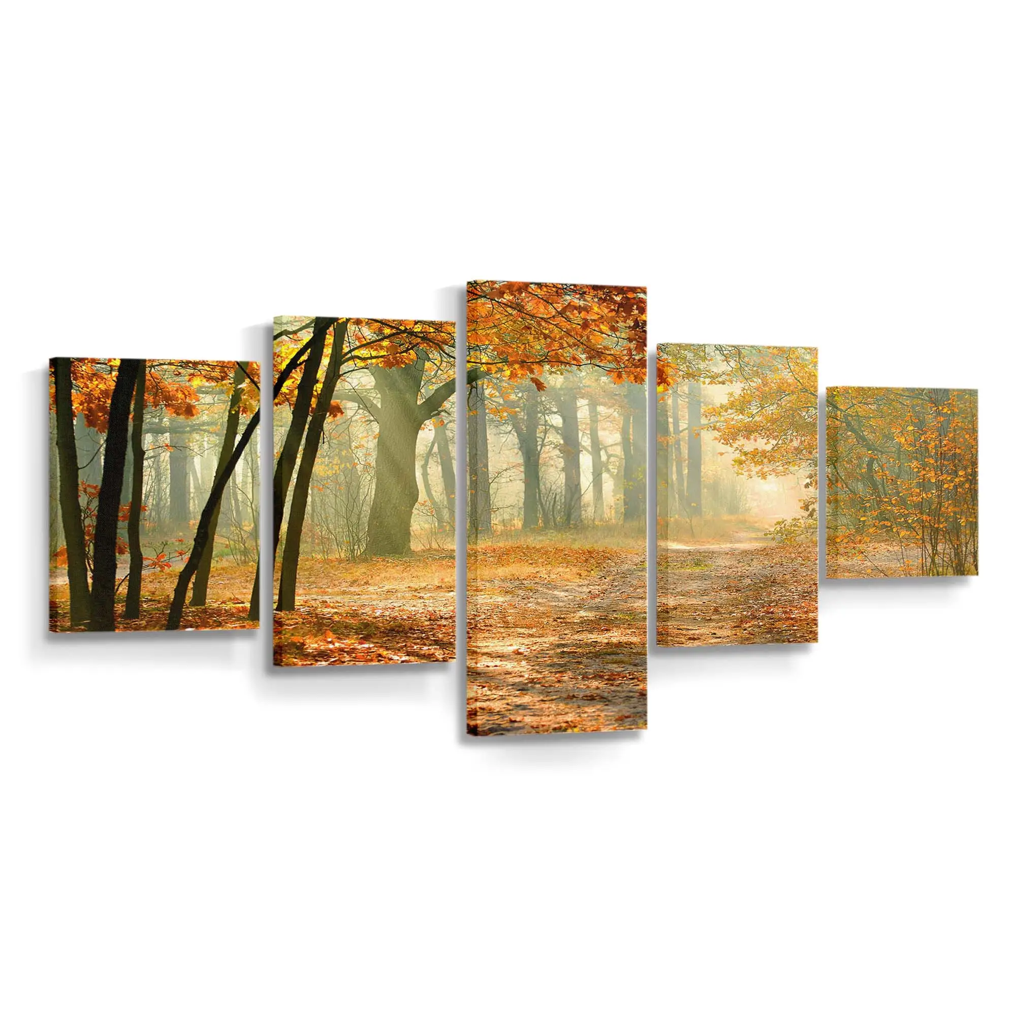 Echter Verwunschener Herbstwald Leinwandbild