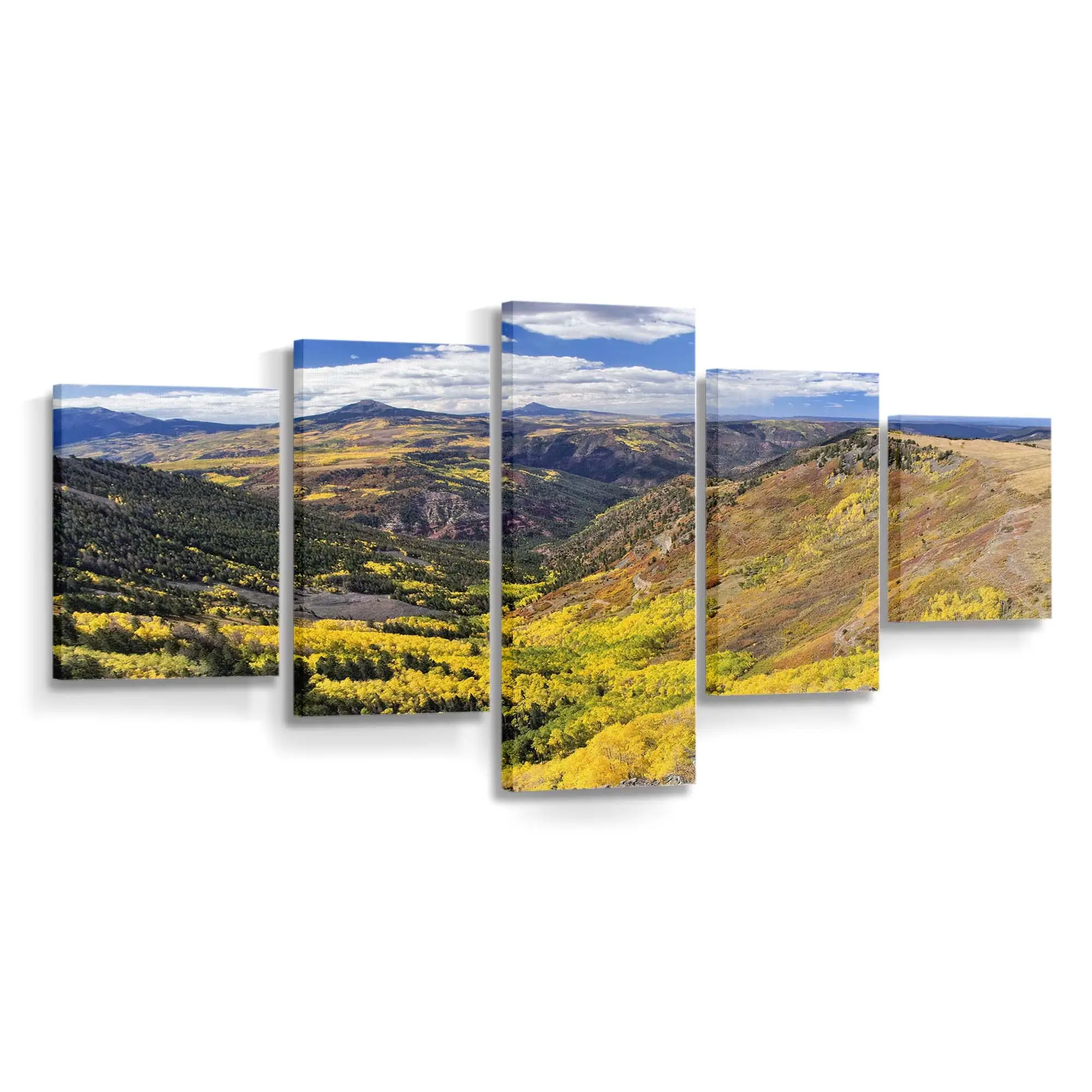 Herbstliche Bewaldete Tallandschaft Leinwandbild
