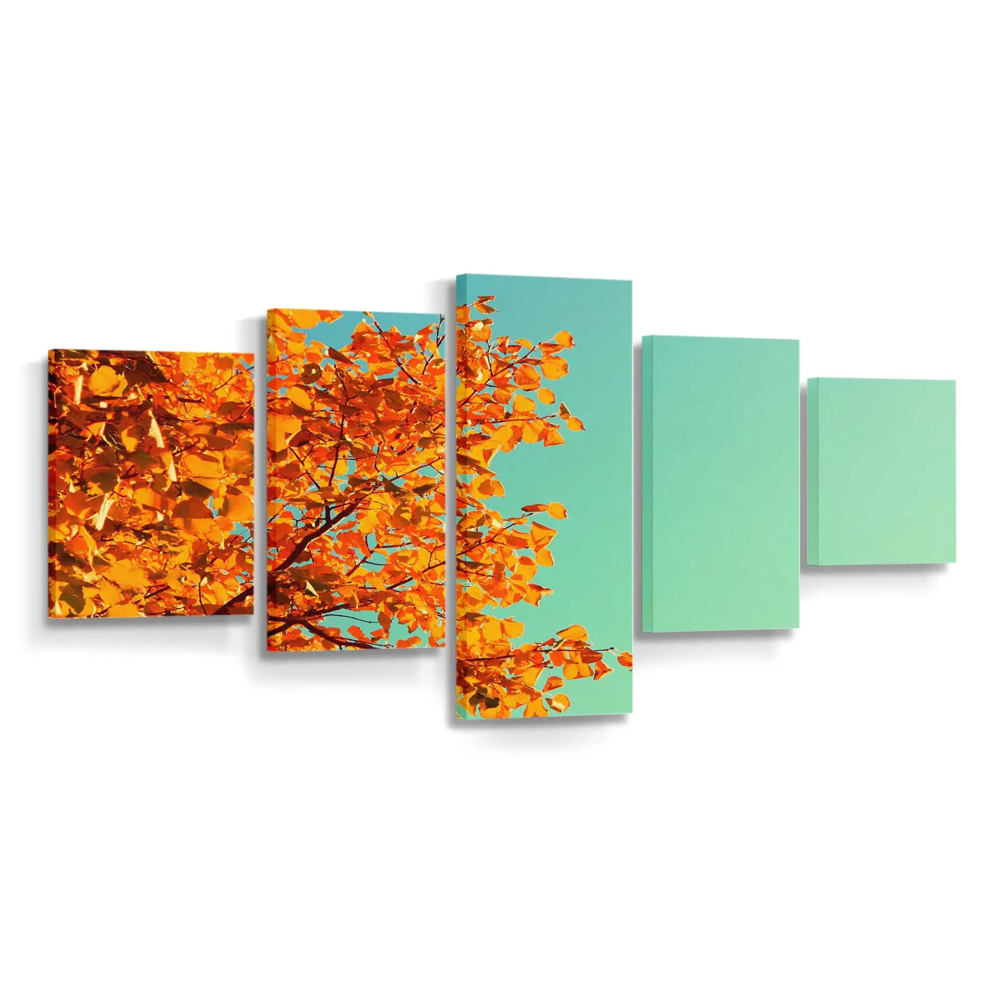 Herbststimmung Im Retro-Stil Leinwandbild
