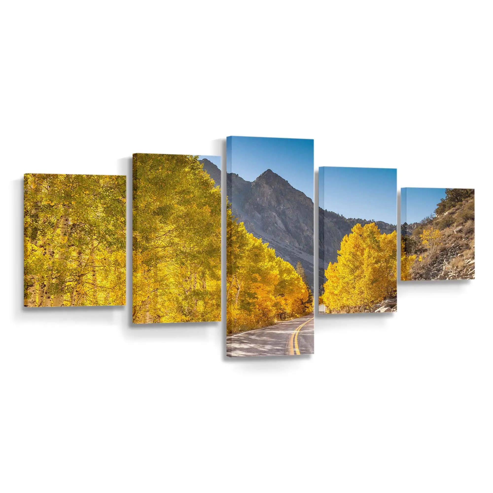 Kurvige Übergstrae Im Herbst Leinwandbild