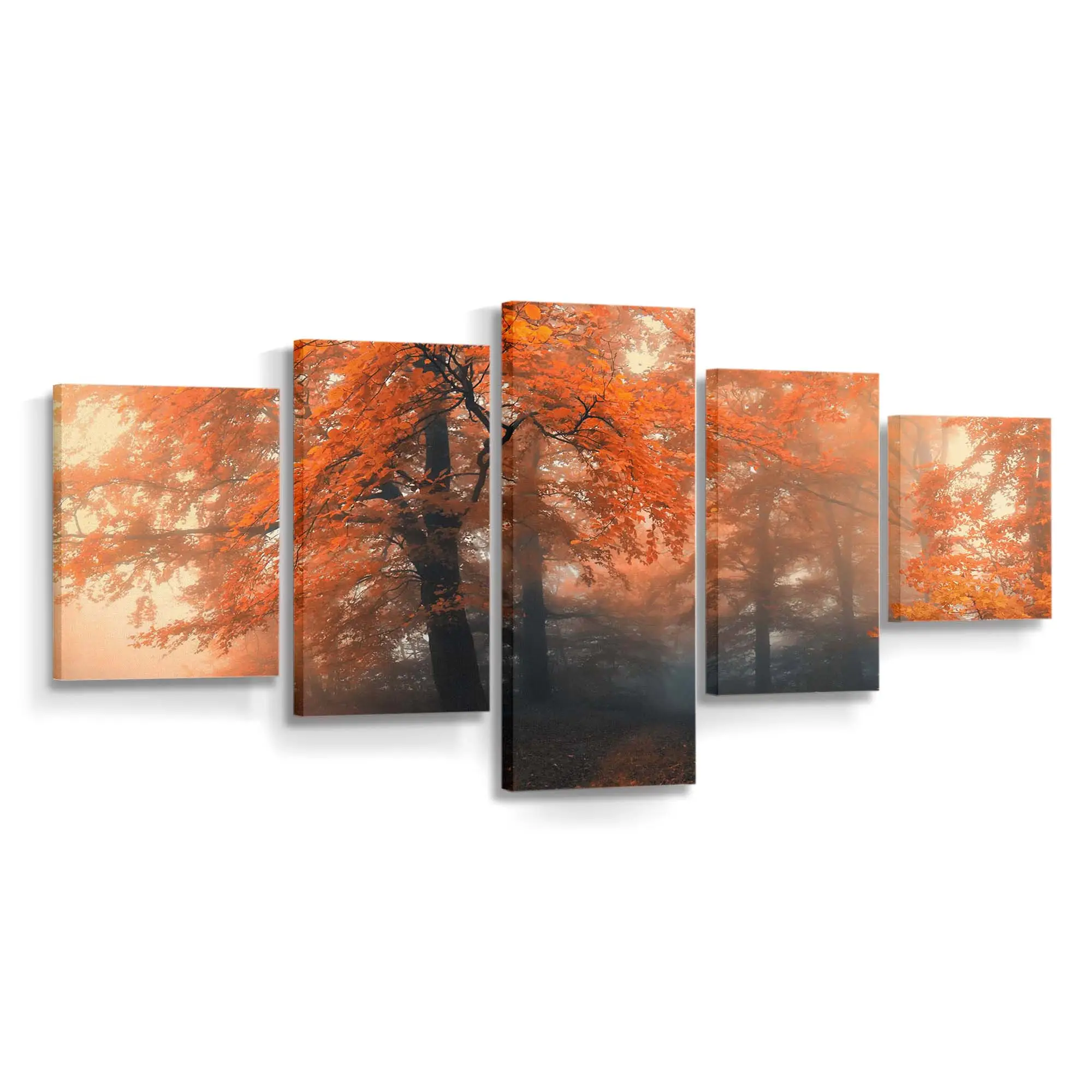 Leuchtende Herbstfarben In Der Natur Leinwandbild