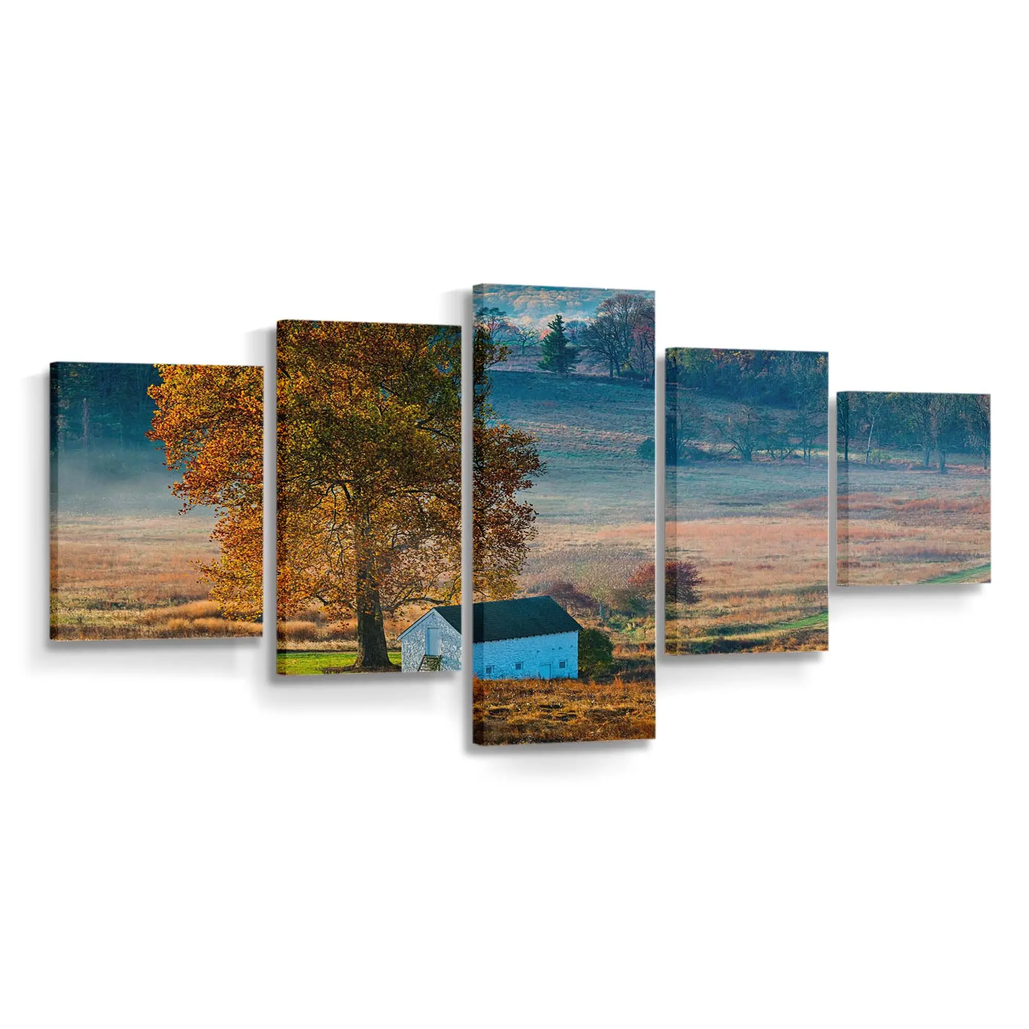 Malerische Herbstliche Landschaft Leinwandbild