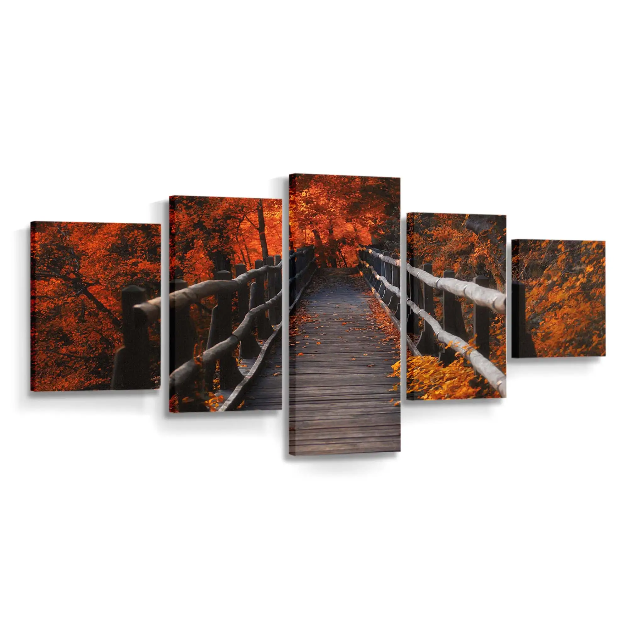 Malerischer Herbstwanderweg Leinwandbild