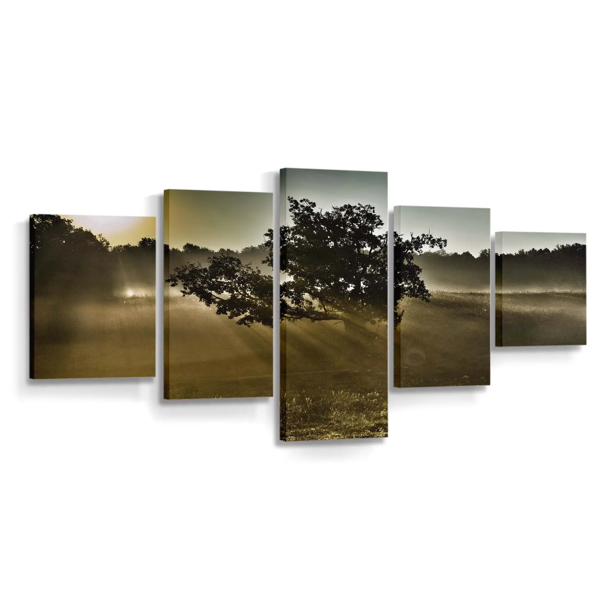 Märchenhafte Herbstbaumlandschaft Leinwandbild