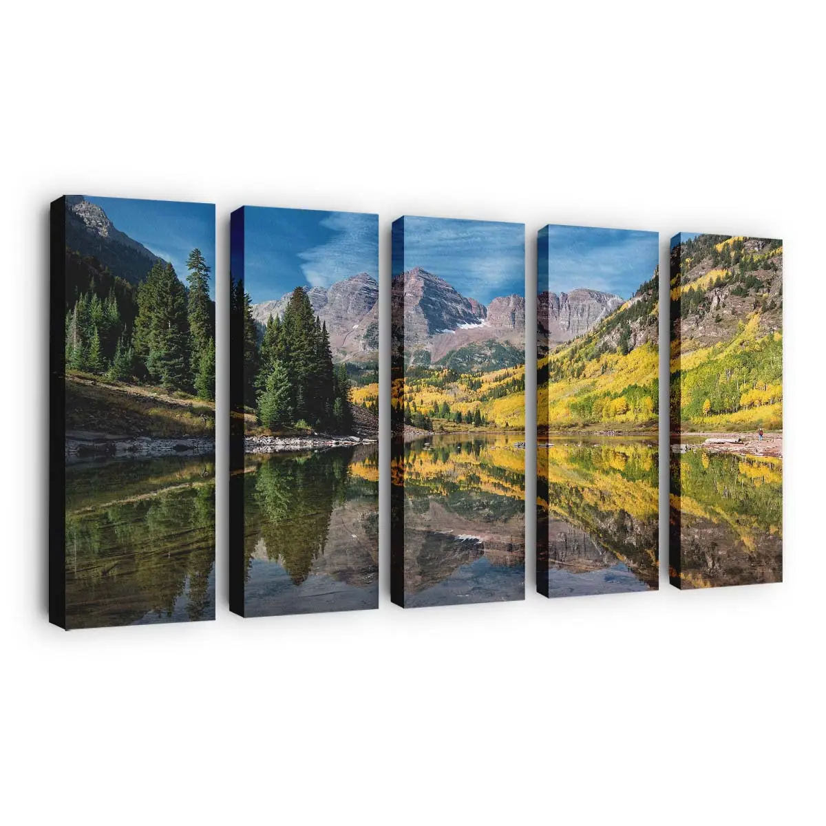 Espen Am Maroon Lake In Colorado Leinwandbild