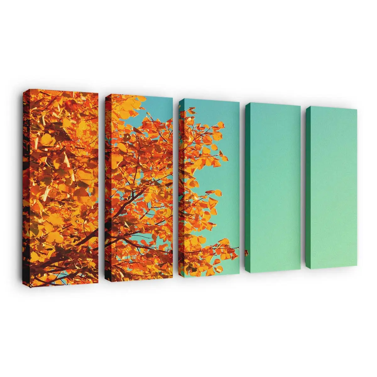 Herbststimmung Im Retro-Stil Leinwandbild