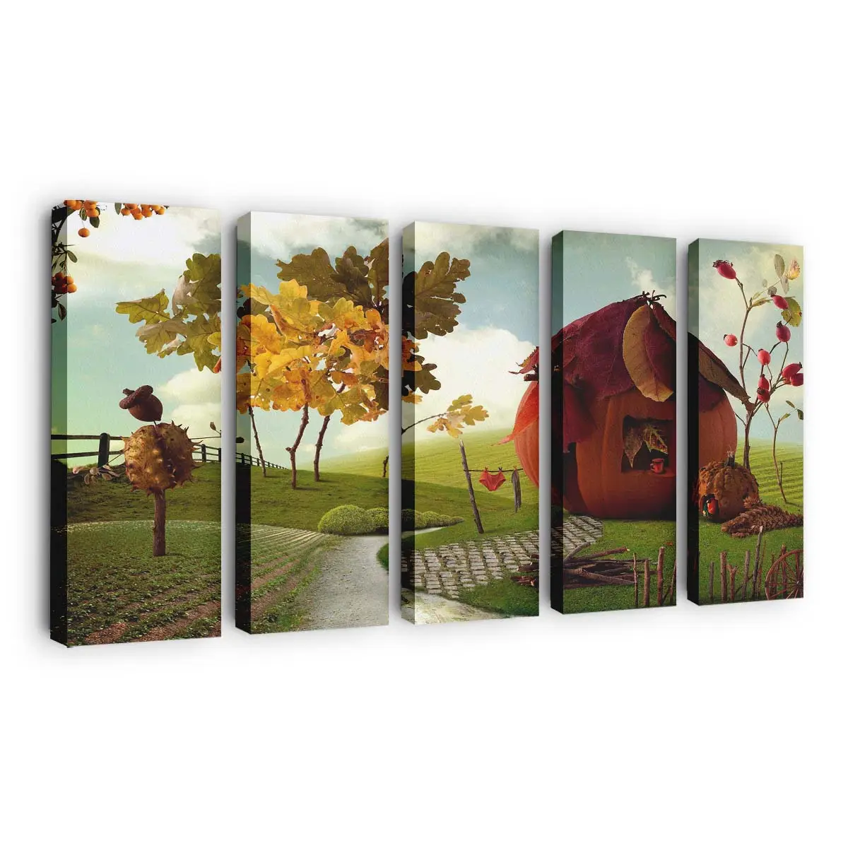 Kleine Herbstliche Naturlandschaft Leinwandbild