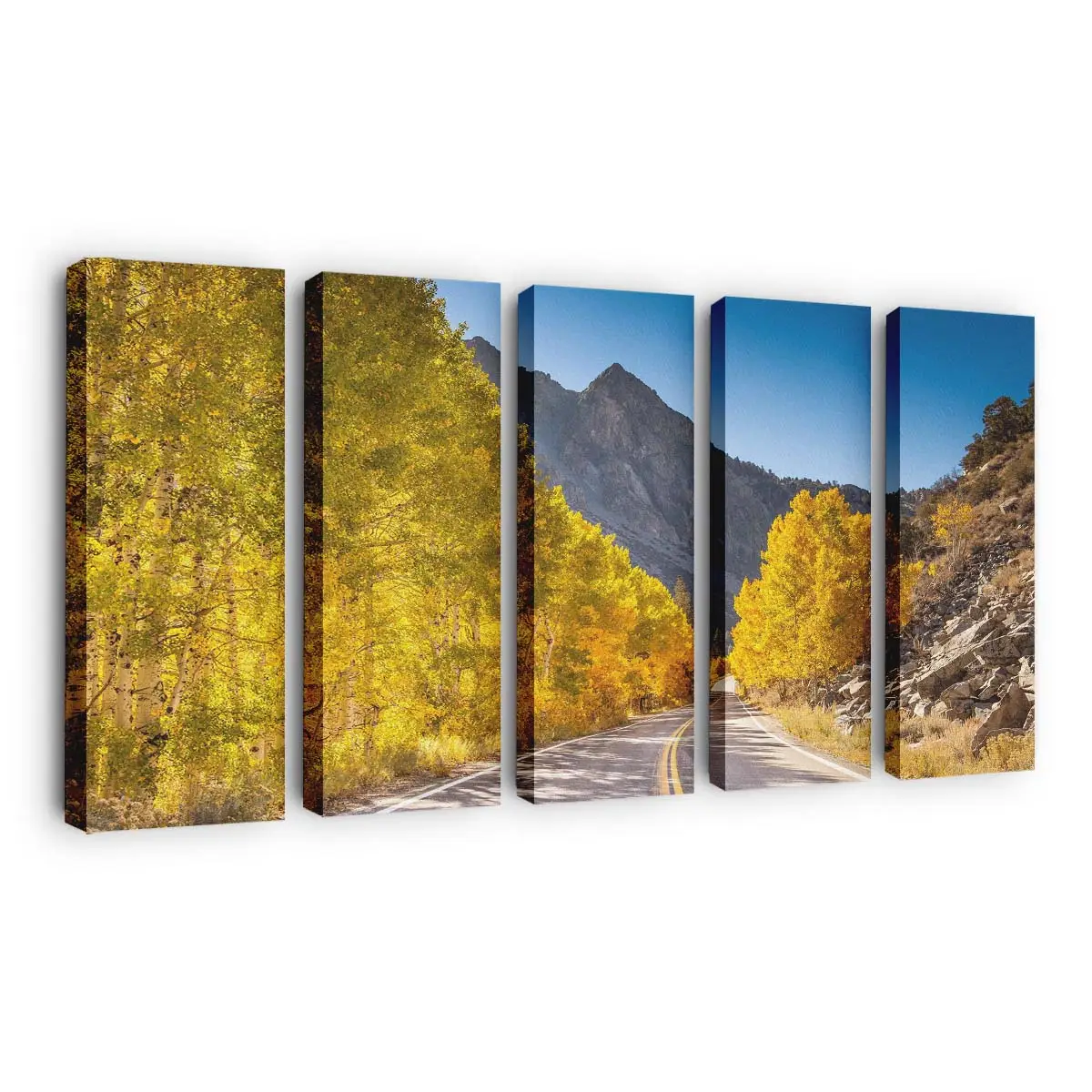 Kurvige Übergstrae Im Herbst Leinwandbild
