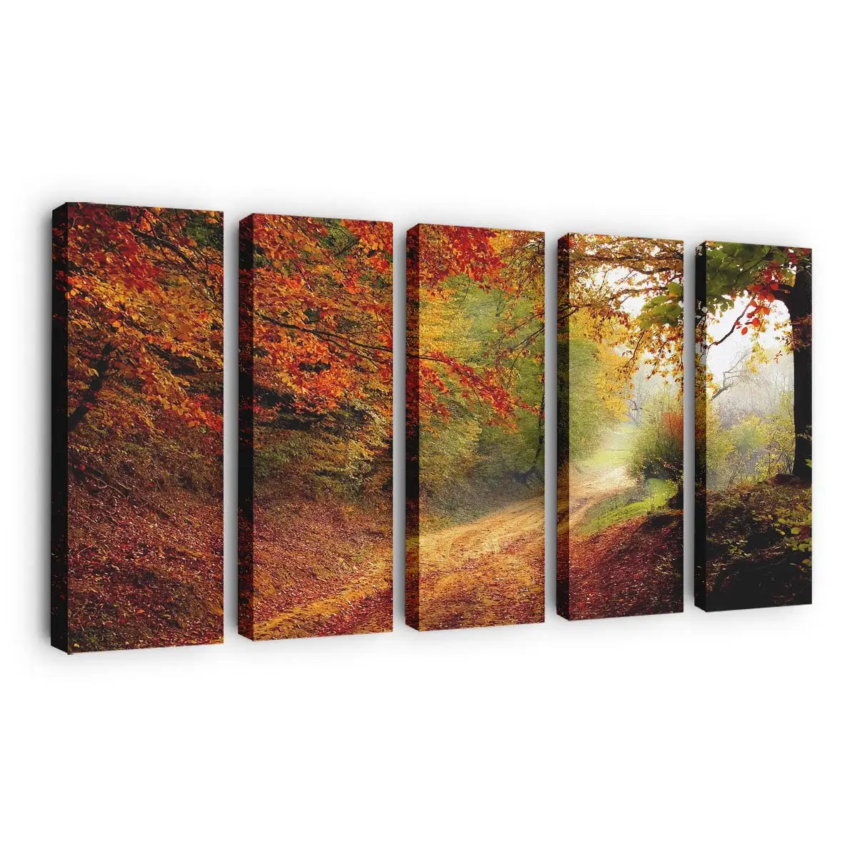 Leuchtend Gelbes Herbstlaub Leinwandbild