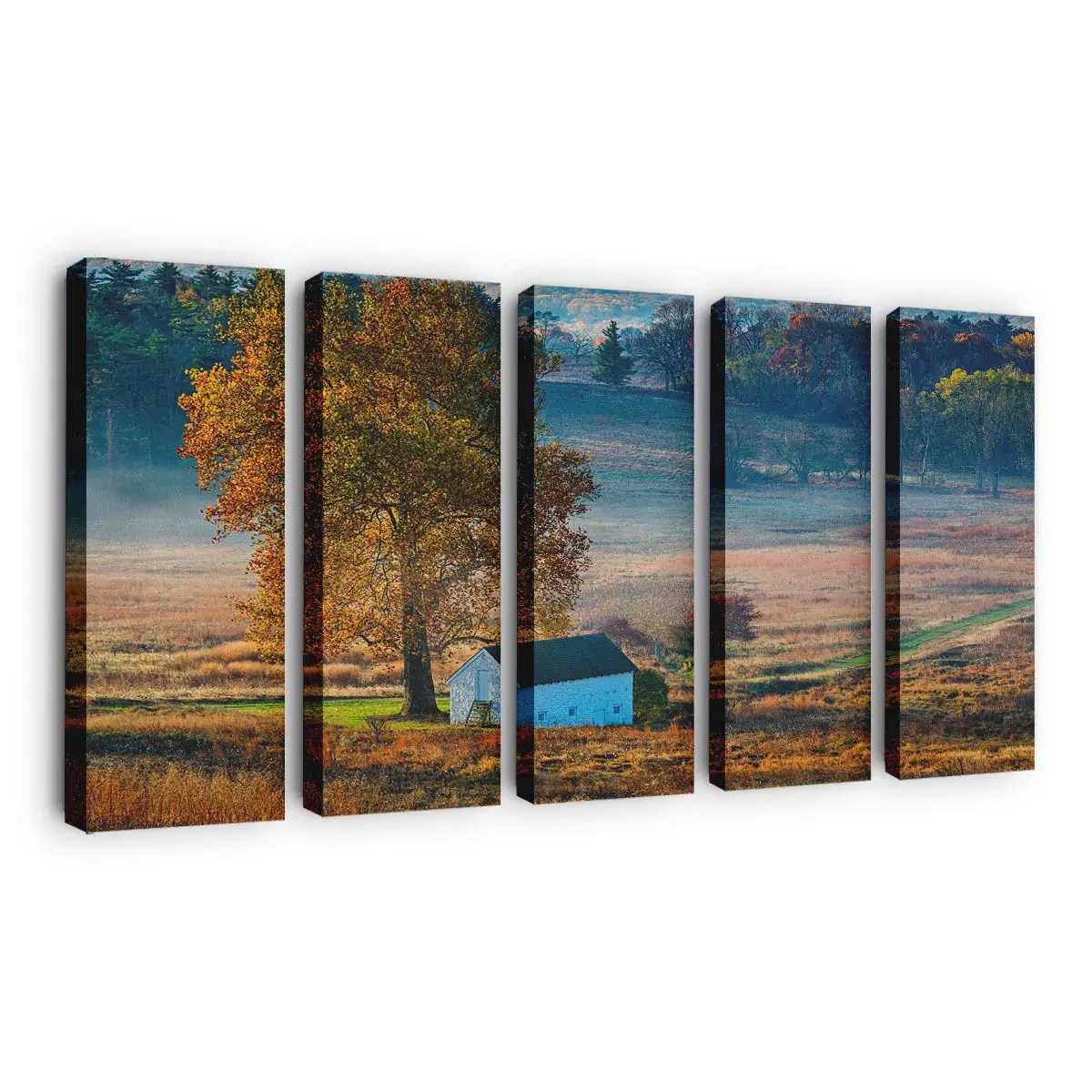 Malerische Herbstliche Landschaft Leinwandbild