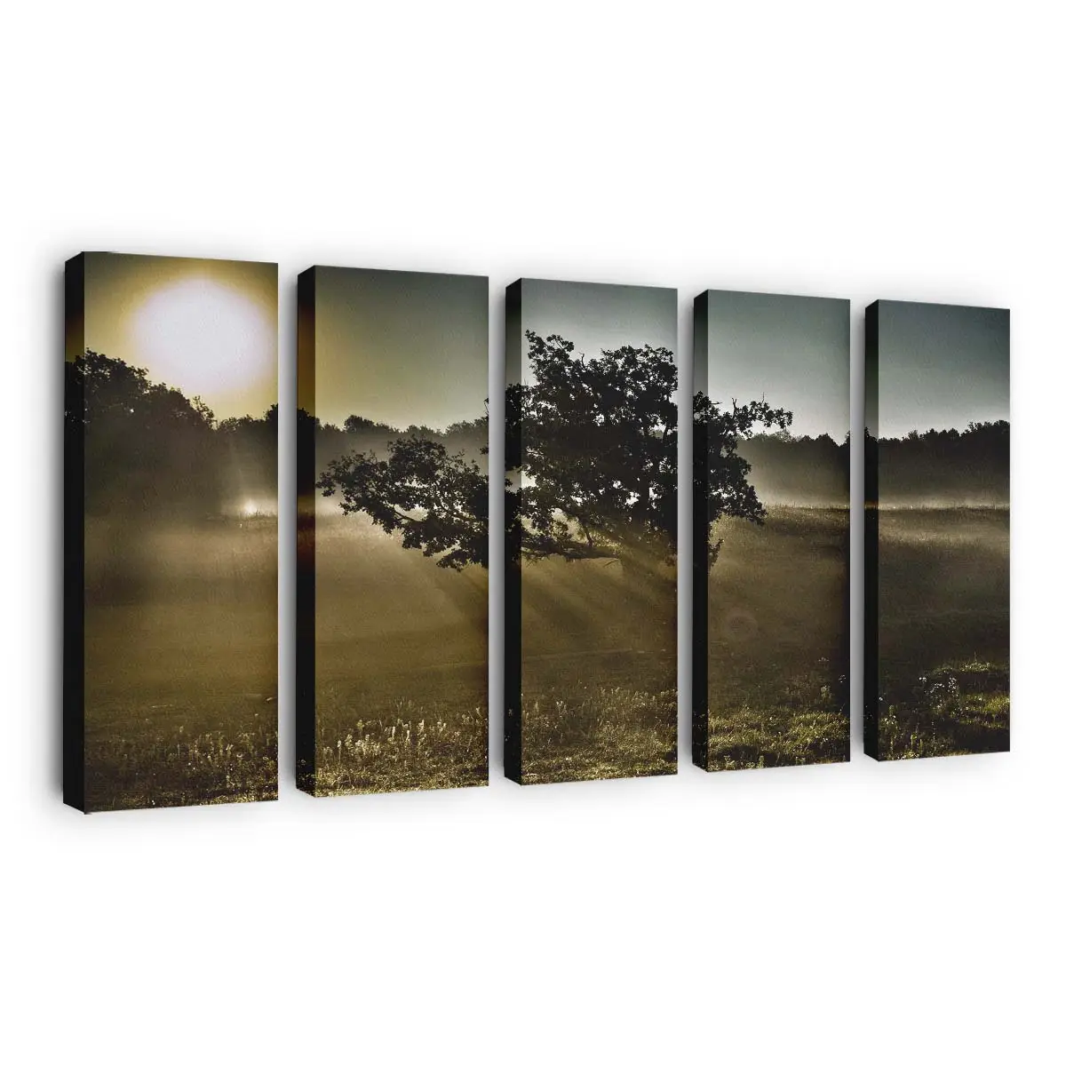 Märchenhafte Herbstbaumlandschaft Leinwandbild