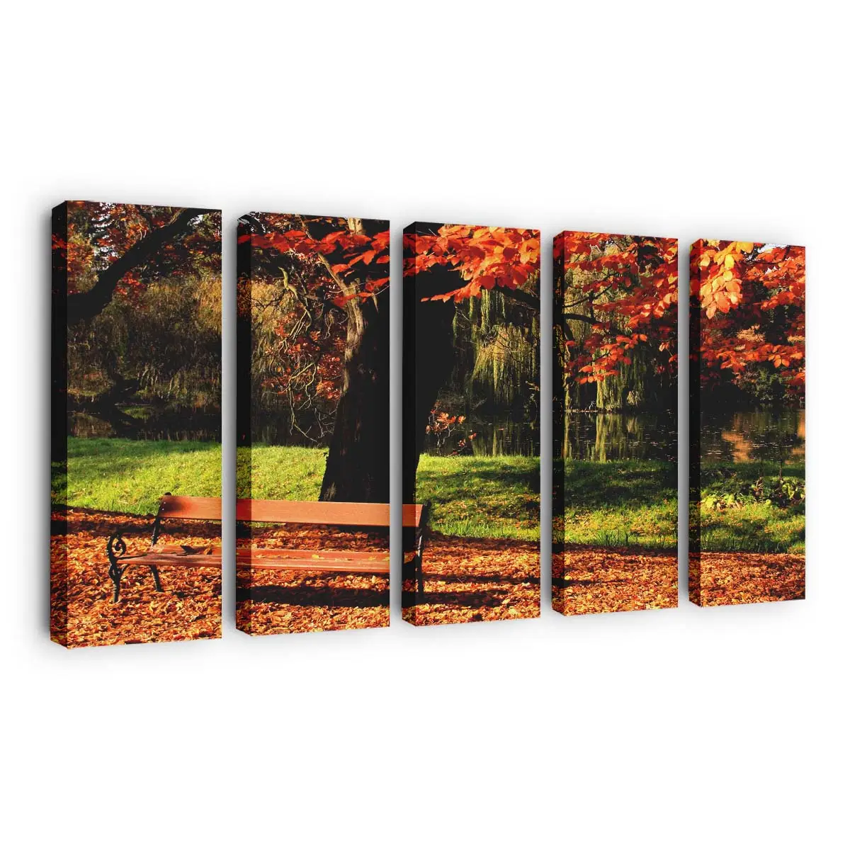 Rostfarbene Herbstbltter Leinwandbild