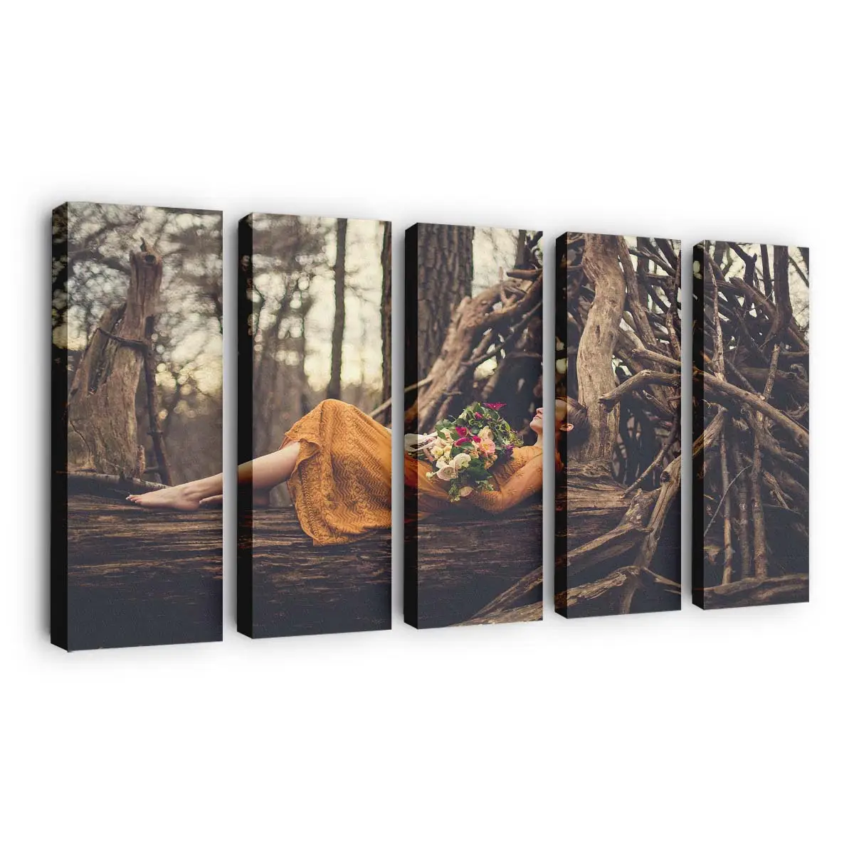 Tagtrumen In Einer Herbstlandschaft Leinwandbild