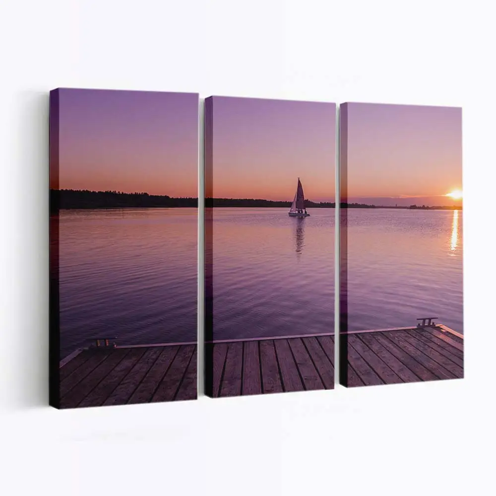 Küstenrückzugsort am Meer Leinwandbild