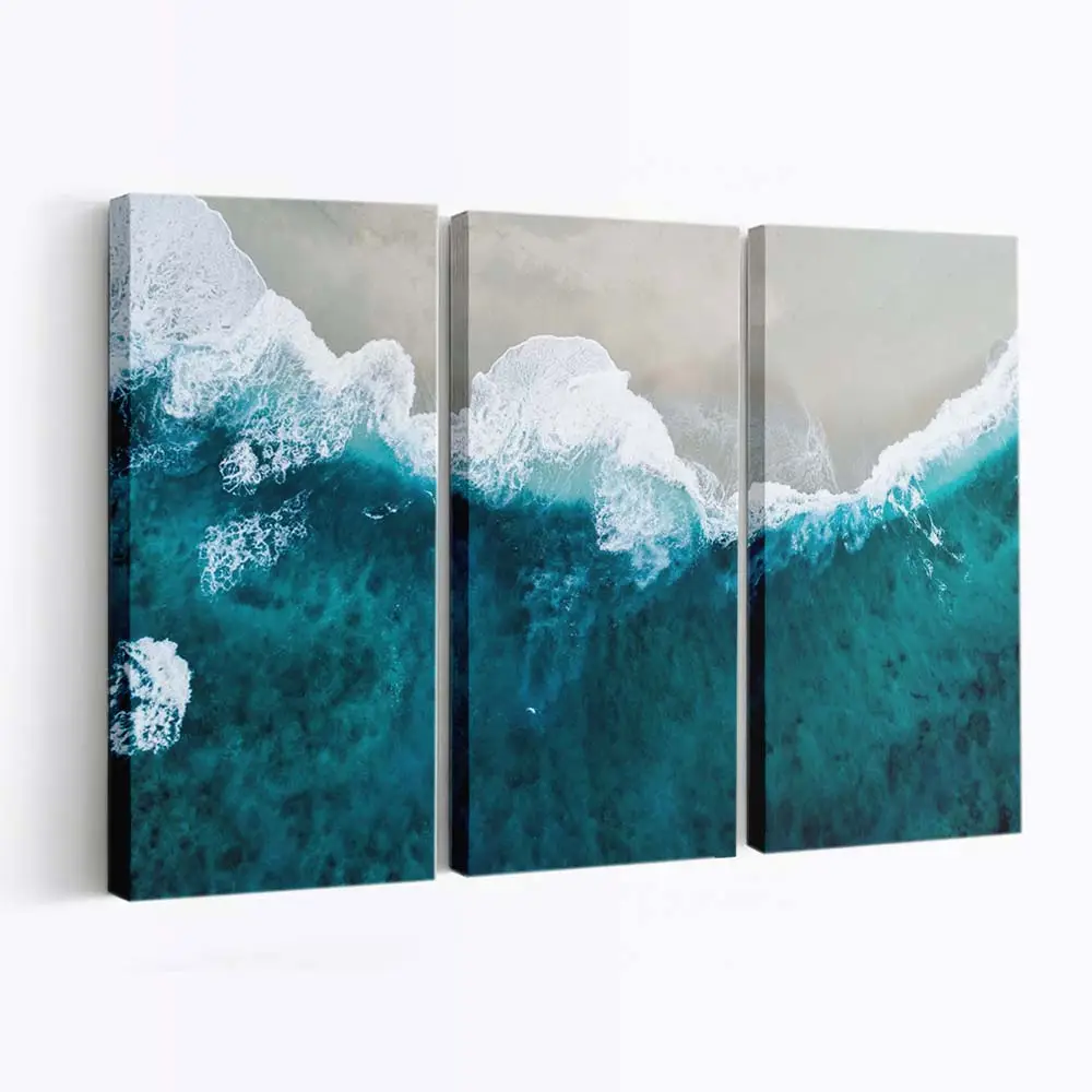 Strandszene und Küstenlinie Leinwandbild