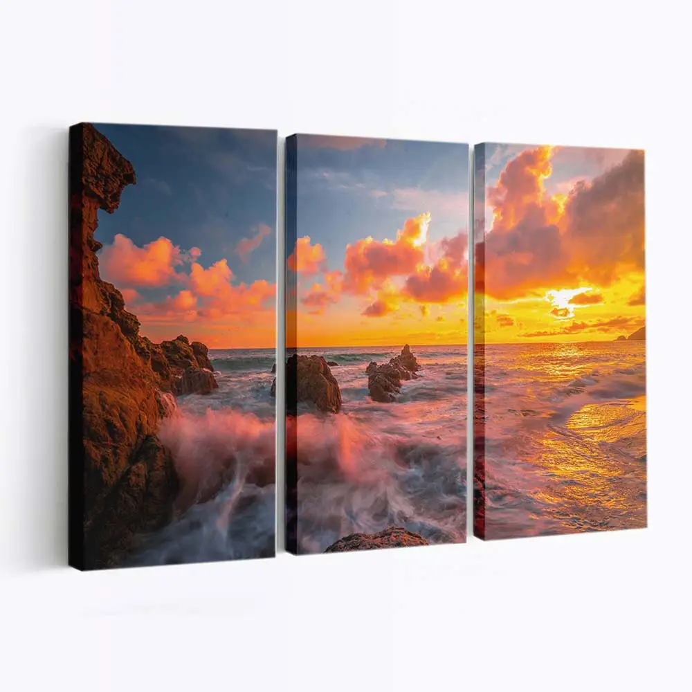 Ruhige Natürliche Küstenlandschaft am Strand Leinwandbild