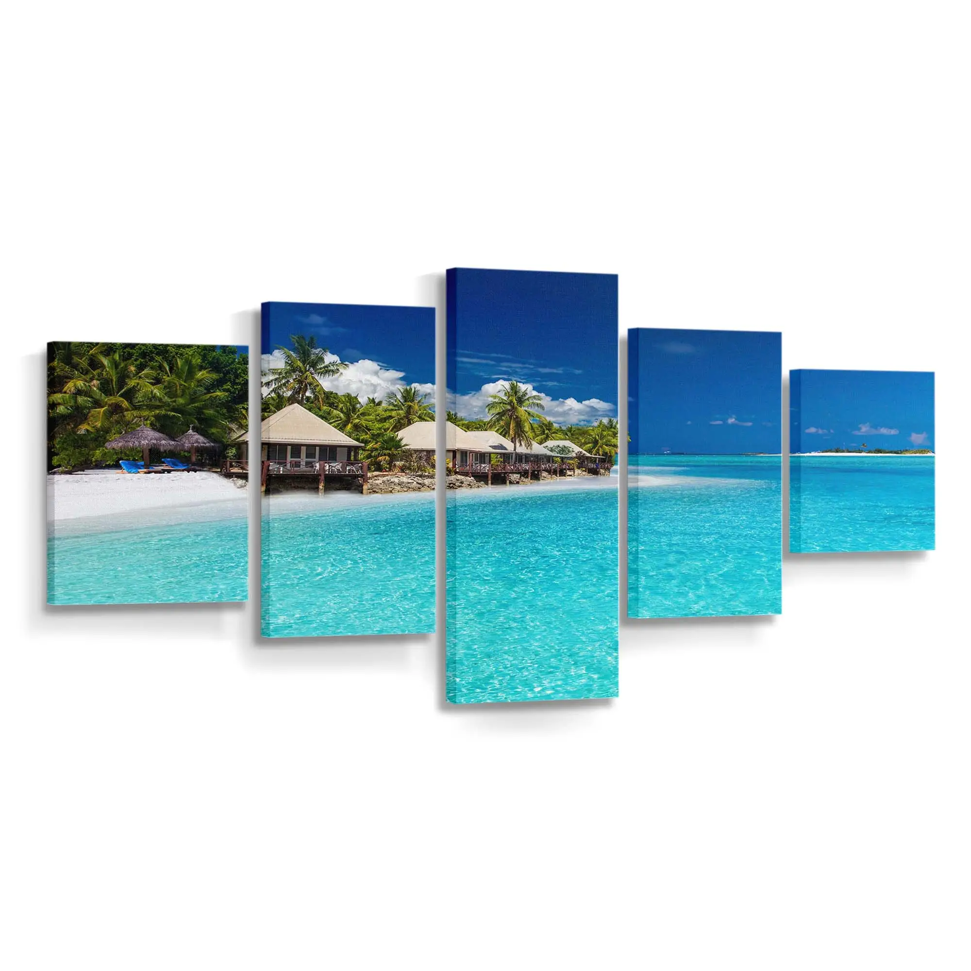 Kleines Paradies in einer Tropischen Strandlandschaft Leinwandbild