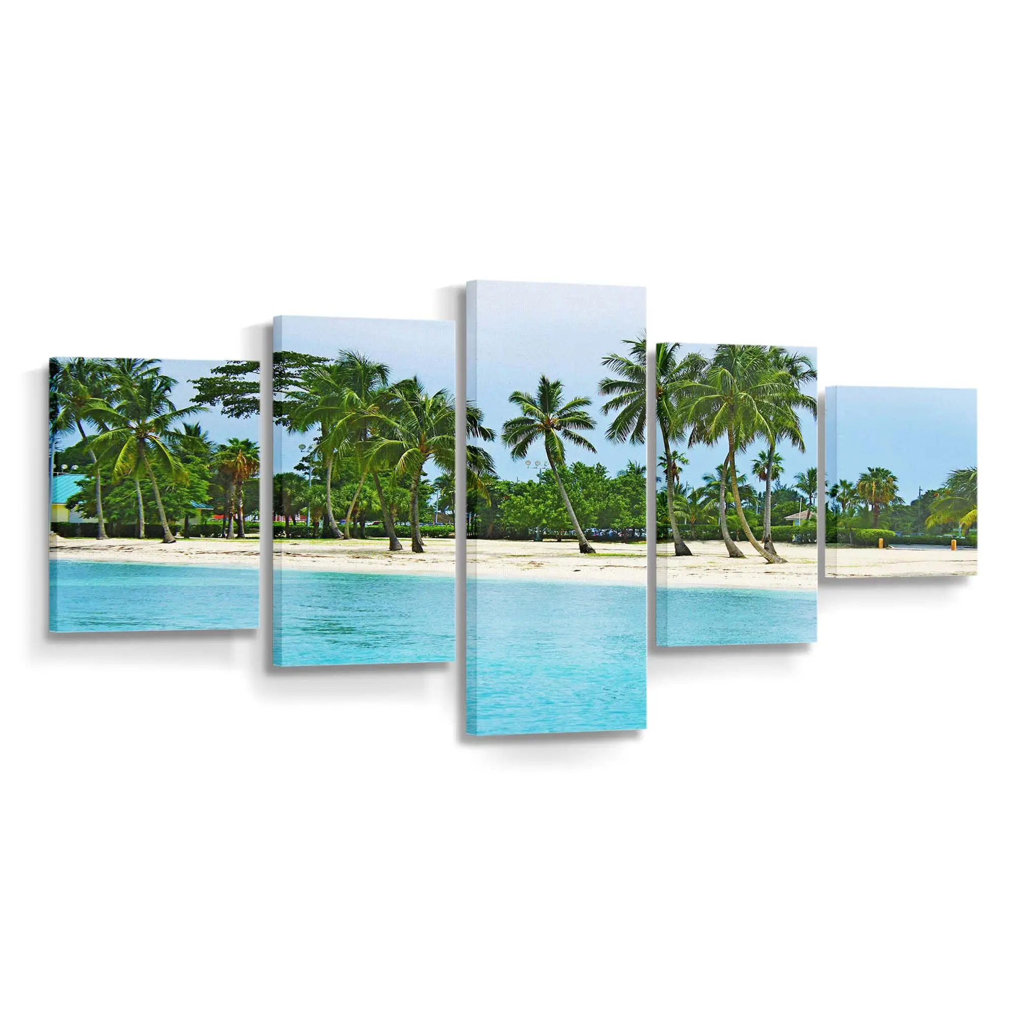 Sandstrandlandschaft der Bahamas Leinwandbild