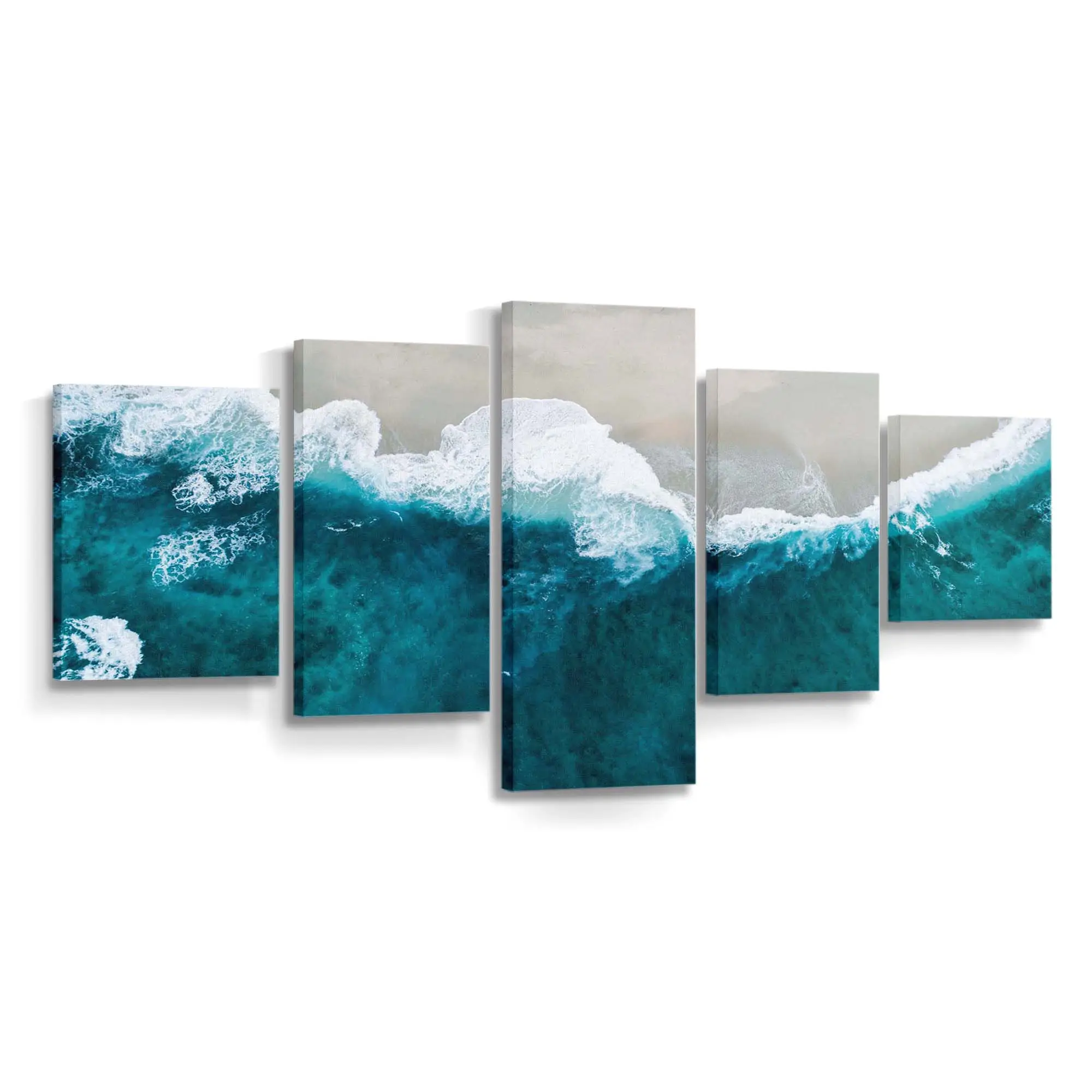 Strandszene und Küstenlinie Leinwandbild