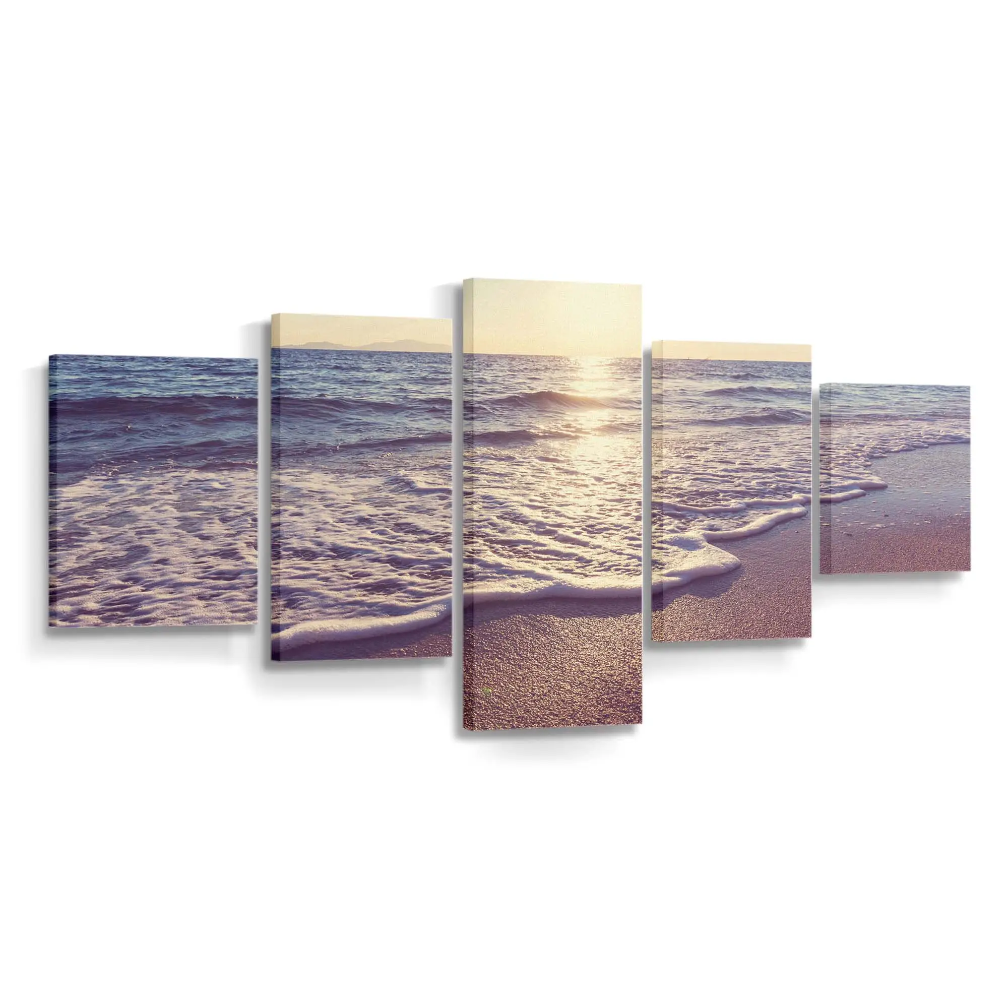 Horizont am Küstenstrandufer Leinwandbild