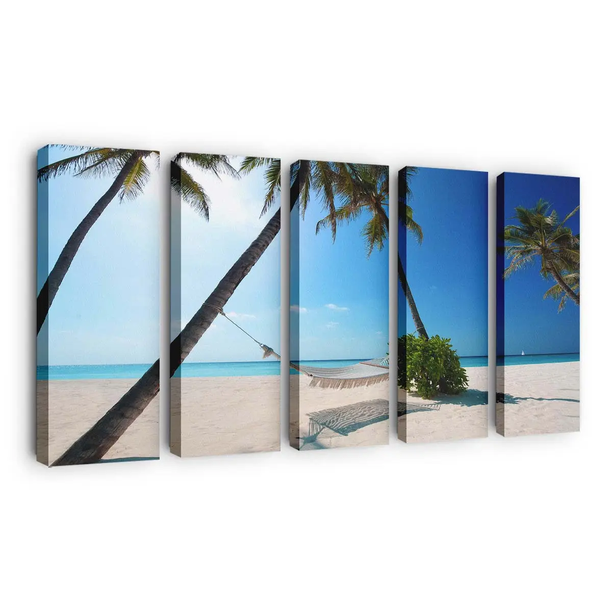 Hängematte an einem Tropischen Strand Leinwandbild