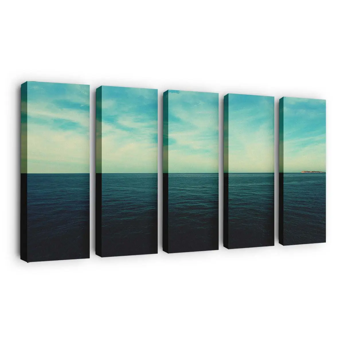Klares Blaues Meerwasser und Horizont Leinwandbild