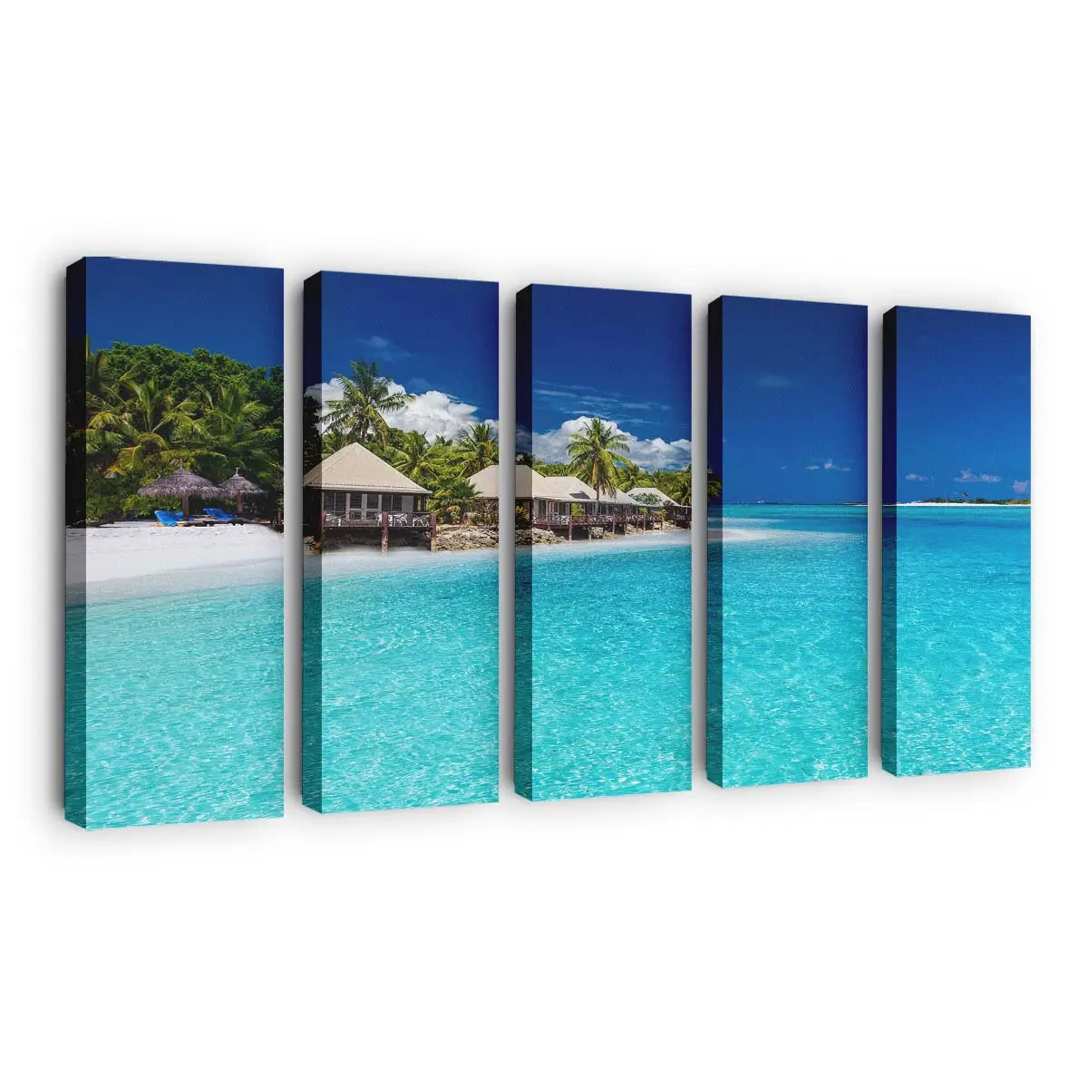 Kleines Paradies in einer Tropischen Strandlandschaft Leinwandbild
