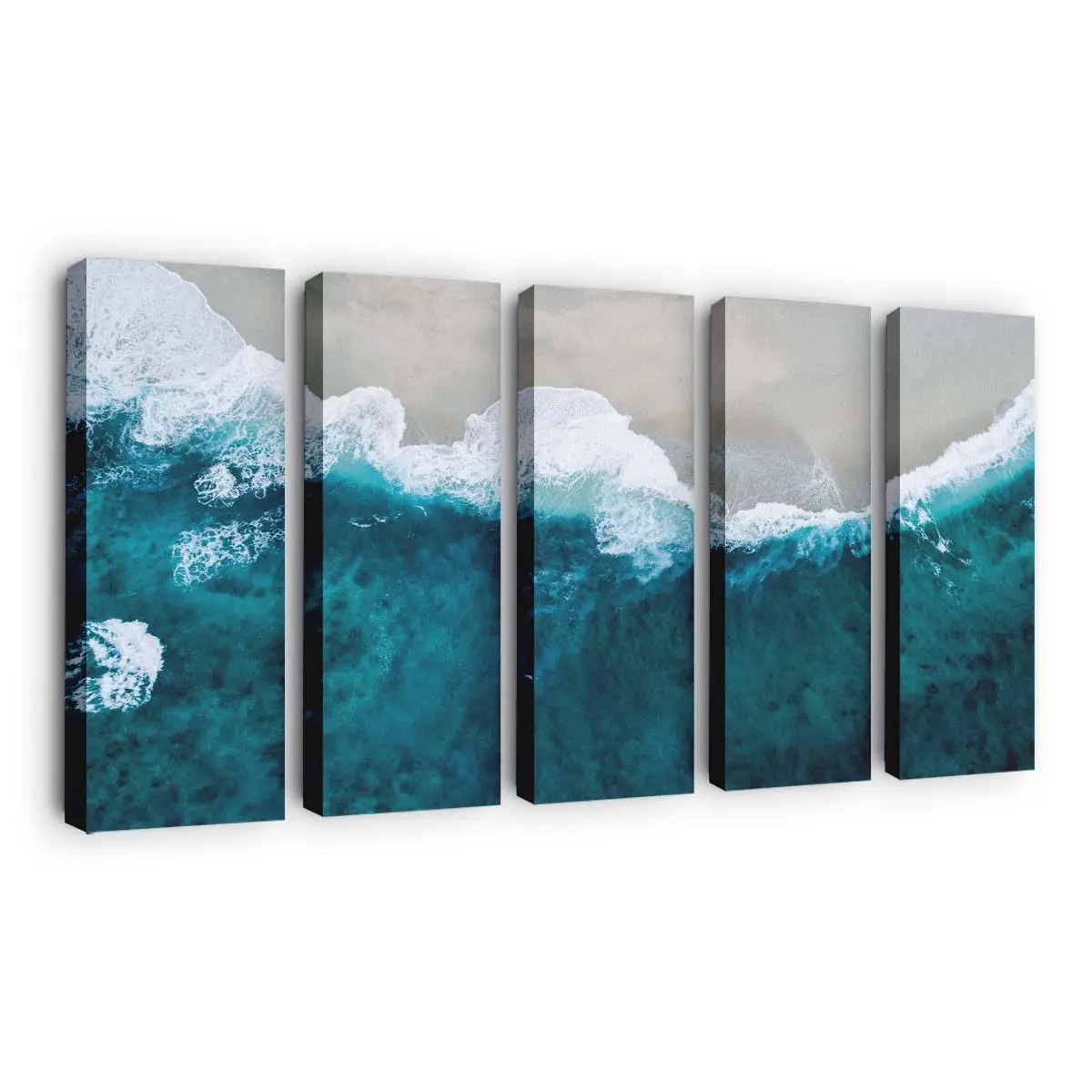 Strandszene und Küstenlinie Leinwandbild