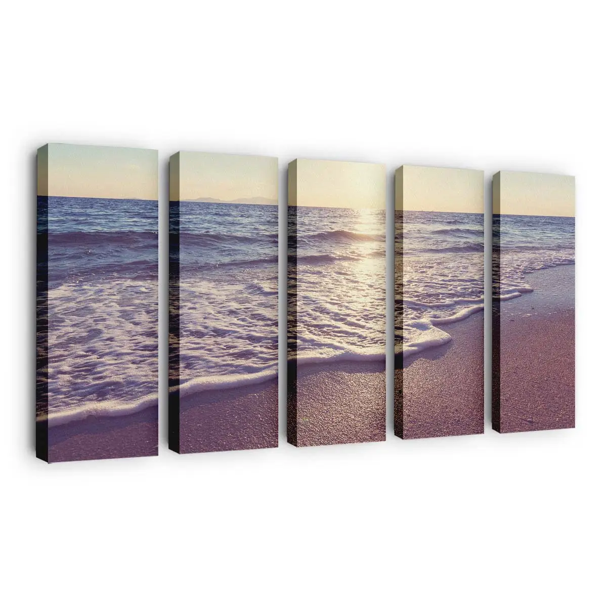 Horizont am Küstenstrandufer Leinwandbild