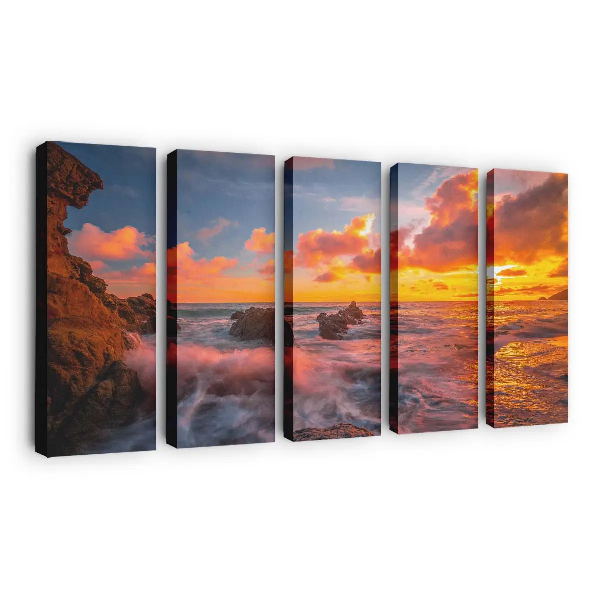 Ruhige Natürliche Küstenlandschaft am Strand Leinwandbild