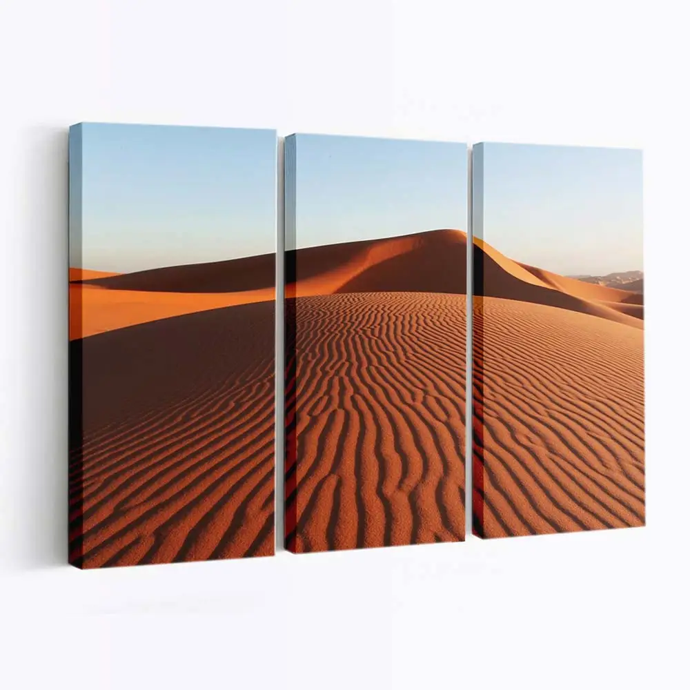 Goldene Sanddünen in der Wüste Leinwandbild