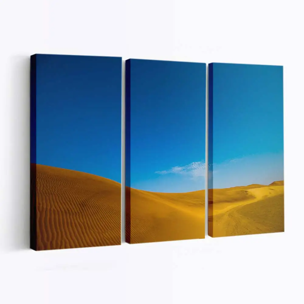 Weite Goldene Wüstenlandschaft Leinwandbild