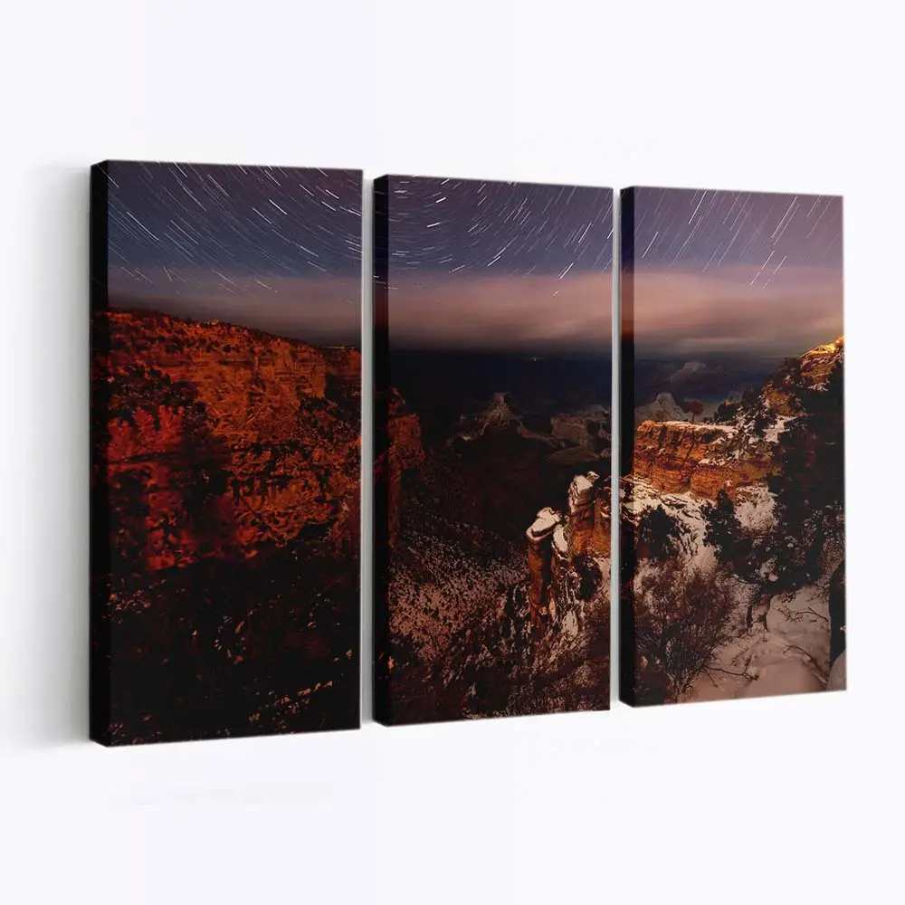 Wüstencanyon bei Nacht Leinwandbild
