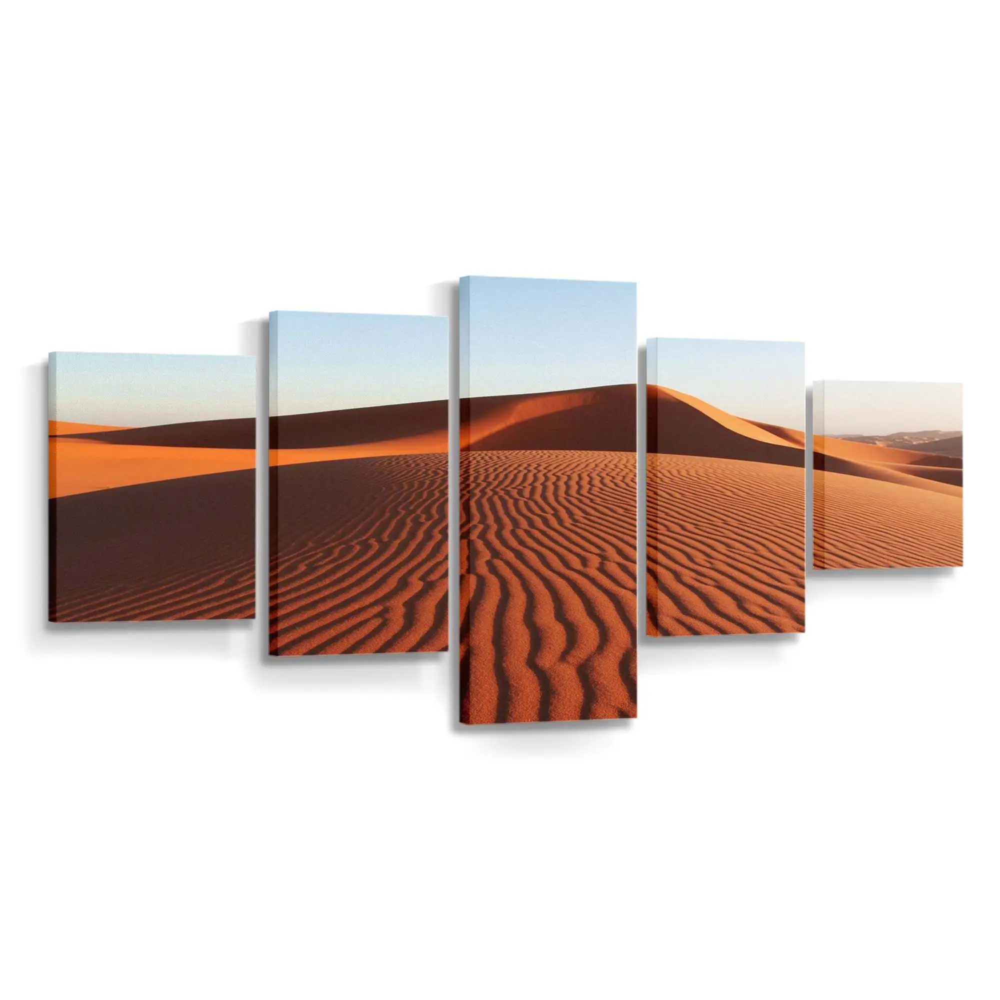 Goldene Sanddünen in der Wüste Leinwandbild